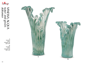 Tammaro Home Vanessa Acqua Murano, Decoración de Lujo para el Hogar en Cristal, Diseño Italiano Artesanal Premium - Product Image 1