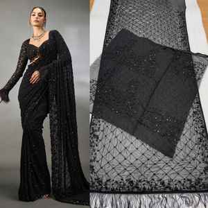 Nouvelle tendance Bollywood : magnifique robe en georgette avec des paillettes, design tendance, sortie en salle - Product Image 5