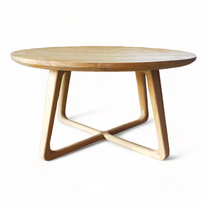 Mesa de Centro de Madera de Teca para Terraza, Mesa de Té Redonda de Estilo Nórdico para Sala de Estar, Venta de Fábrica - Product Image 1