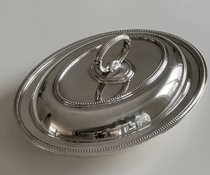 Plat couvert plaqué argent/couverture de nourriture collations servant assiette à beurre plat/plateau à manger récipient rond avec prix de gros - Product Image 4