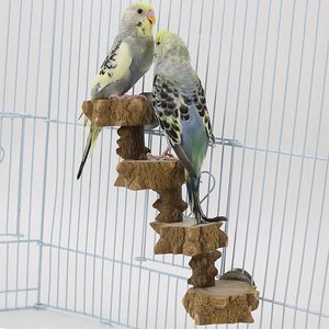 Plateforme de jeu pour oiseaux en bois naturel écologique à 4 niveaux, perchoir pour cage de perruche, support pour perroquet YZ BST-033, toutes saisons - Product Image 3