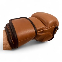 Gants de MMA Geoffrey SHOOTER rétro vintage 100% cuir de vache, durables, écologiques, couleur beige, pour adultes, usage intensif, sac de frappe lourd, salle de sport