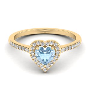 แหวนอะความารีนจากธรรมชาติประดับด้วยพลอยสีเงินสเตอริง925และพลอยอิสซาไนต์ที่ผ่านการรับรองจาก VVS Moissanite OEM - Product Image 6