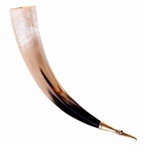 Ntique-cuerno de enjuague con soporte de metal y color natural, pomo de latón de la mejor calidad, tamaño personalizado a mano - Product Image 6