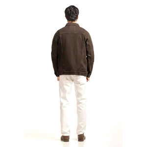 New Style Men Large Size Denim <b>Jacket</b> Casual Style Breathable Fashion Denim Male Solid Brown Color Custom Denim <b>Jacket</b> for <b>Boys</b> - Product Image 6