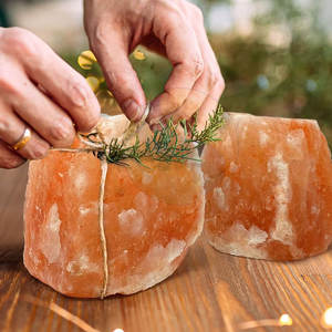 Lámpara de sal de vela del Himalaya orgánica Natural 100% más vendida, artesanías naturales decorativas de tacto Real hechas a mano - Product Image 6