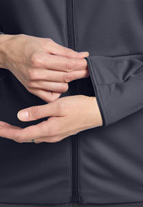 Logo personnalisé Veste Softshell noire de haute qualité pour femmes à prix d'usine Manches longues, respirante, coupe-vent, course à pied Vestes d'extérieur - Product Image 5