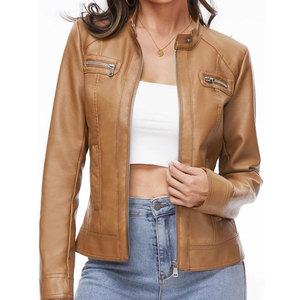 Chaqueta de Cuero Cómoda para Mujer, Chaqueta de Cuero Fácil de Usar, Chaqueta de Cuero de Moda para Mujer - Product Image 1