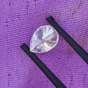10*7mm blanc poire forme Moissanite diamant diamants à facettes en vrac Moissanite faisant pour Moissanite bijoux en gros - Product Image 4