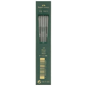 Faber-Castell TK 9071 Mina de lápiz Fallmine HB de 2 mm, 10 unidades/paquete - Product Image 1