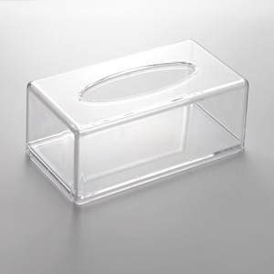 Porta Pañuelos Transparente Multiusos Moderno Hecho a Mano por Prisma Designs, Caja de Almacenamiento de Servilletas Cuadrada Transparente de PMMA/Acrílico - Product Image 1