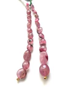 Cuentas Redondas de Turmalina Rosa Claro Natural, 2 Hilos, Naturales, para la Elaboración de Joyería Fina, Piedras Preciosas - Product Image 6