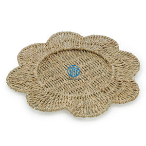 Suitable for Dining Table Wholesaler Customize Flower Shape Seagrass <b>Placemat</b> <b>Wicker</b> Dishes Mat Seagrass Charger for Kitchenware - Product Image 6
