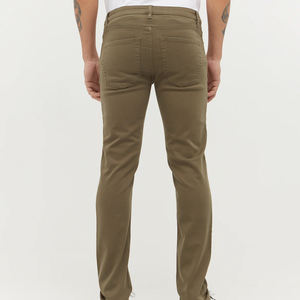 Pantalones de punto personalizados de la mejor calidad para hombre, algodón, cintura media, botón, cierre de mosca, diseños OEM para uso al aire libre, patrón recto - Product Image 2