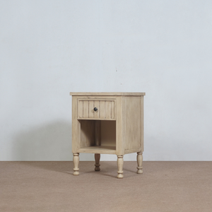 Prix d'usine, armoire de chevet moderne en teck massif crème pour la chambre d'enfant et le salon - Product Image 2