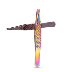 Pinzas para cejas de acero inoxidable puntiagudas de oro rosa ecológicas ligeras profesionales de alta calidad diseño de moda personalizado - Product Image 4