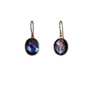Boucles d'oreilles rondes en argent Sterling 925 avec pierres précieuses Labradorite, nouvel arrivage - Product Image 1