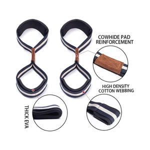 Sangles d'exercice de fitness rembourrées en néoprène réglables Sangles d'exercice de fitness personnalisées Figure 8 conception accessoire d'équipement de levage de terre d'haltérophilie - Product Image 2