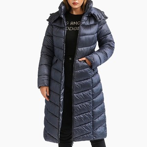 Chaqueta de Invierno para Mujer, Larga, Color Personalizado, Ecológica, Impermeable, Transpirable, de Punto, con Capucha, Rellena de Algodón - Product Image 2