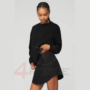 ชุดวิ่งขนแกะคอตตอนโอเวอร์ไซส์ของผู้หญิงเสื้อสเวตเตอร์คอกลมมีฮู้ดลายการออกแบบกราฟิกปักฤดูหนาว - Product Image 6