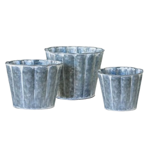 กระถางโลหะชุบสังกะสีขนาดกลางสำหรับตกแต่งสวนดีไซน์คลาสสิก - Product Image 6