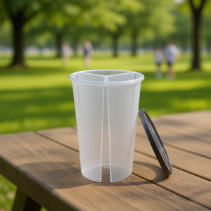 Bicchiere Usa e Getta da 20oz con Tre Scomparti - Product Image 3