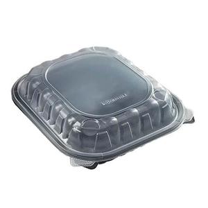 Contenitore per Alimenti Trasparente e Nero da 9 x 10 Pollici con 1 Scomparto per Conservazione e Controllo Porzioni - Product Image 1