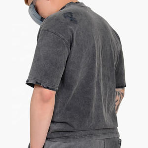 Conjunto de pantalones de chándal acampanados de felpa francesa de algodón de alta calidad y Sudadera con capucha, ropa de calle con lavado ácido, chándal de invierno con patrón 3D estampado - Product Image 6