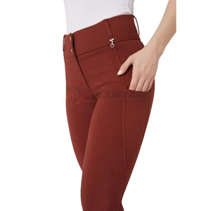 Collants d'équitation pour femmes en tissu doux entraînement équestre taille haute conception offrant un soutien confortable et rester en place - Product Image 1