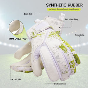 Gants de gardien de but en latex imperméables à doigts entiers avec sangle de poignet réglable respirante pour l'entraînement au football OEM - Product Image 2