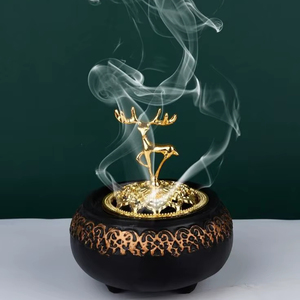 Quemador de Incienso de Latón Premium para Conos y Varillas que Ofrece una Experiencia de Combustión Suave y un Atractivo Estético para Cualquier Habitación - Product Image 1