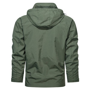 Chaqueta cortavientos por sublimación con impresión personalizada de calidad profesional para hombre estilo callejero con cuello levantado para invierno - Product Image 2