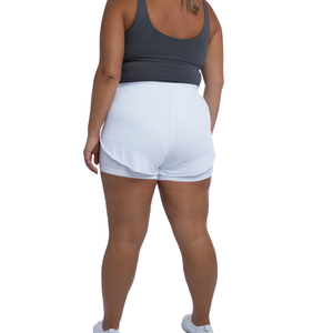 Shorts Deportivos de Talla Grande con Paneles de Malla, Cintura Alta, Transpirables, para Gimnasio, Entrenamiento, con Ajuste Cómodo y Elástico - Product Image 5