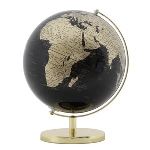 Globe terrestre doré et noir Mauro Ferretti Glam Globe décoratif moderne de luxe Globe terrestre bronze et noir Mauro - Product Image 2