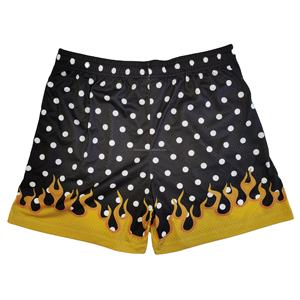 กางเกงขาสั้นตาข่ายสำหรับผู้ชายกางเกงขาสั้นผ้าโพลีเอสเตอร์แบบเรียบสำหรับใส่เล่นยิมไซส์ใหญ่พิเศษพิมพ์ลายโลโก้ - Product Image 1