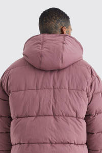 Chaqueta acolchada de nailon arrugada cuadrada con logotipo personalizado a prueba de viento, chaquetas cálidas de invierno con burbujas para exteriores para hombre con 2 bolsillos laterales - Product Image 4