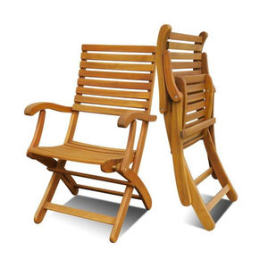 CHAISE PLIANTE EN BOIS DE TECK FABRIQUÉE EN INDONÉSIE - Product Image 1