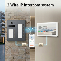 Sistema de Intercomunicación IP de 2 Hilos con Aleación de Aluminio Hiwink, Videoportero Impermeable 2K, Compatible con Tuya y Alexa, Monitor IPS de 7 Pulgadas para Viviendas