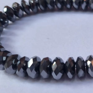 Perles de moissanite noire de 10 mm, perles rondes de moissanite noire, perles facettées, diamant de qualité AAA, bijoux en moissanite - Product Image 3