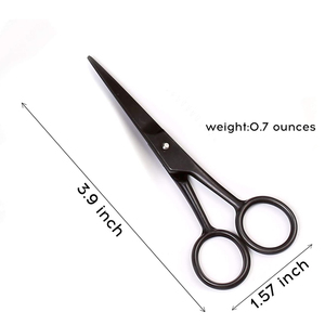 Ciseaux à cheveux de salon Super Cut avec ciseaux à moustache à lame tranchante en acier inoxydable de 3.9 pouces de couleur noire - Product Image 6