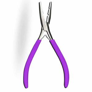 Pince à perles Pro Logo personnalisé outil d'extension de cheveux pince professionnelle extensions de cheveux en acier inoxydable emballage personnalisé - Product Image 5