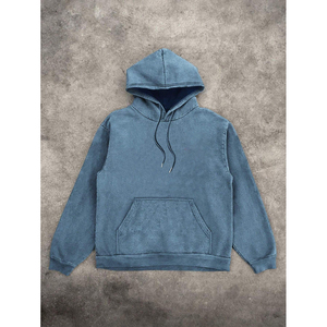 Hiver Nouvelle Arrivée Sports Logo Boxy Oversized String Hood Vintage Hoodie 100% Cotton High Quality Hoodies for Men Top Quality - Product Image 3
