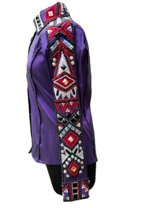 Tissu taffetas extensible fait à la main Cowgirl Western Show Shirt - Product Image 2