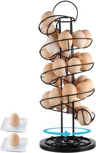 Rack à oeufs Skelter Spiral Design Metal Egg Skelter Dispenser Rack Storage Display Rackn Noir - Product Image 2