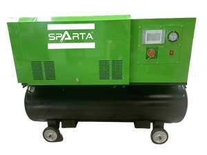 Compresseur d'air à vis diesel portable 7,5 kW 10 bars 2 en 1 avec réservoir, compresseur d'air mobile pour la construction industrielle - Product Image 2