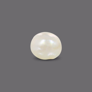 Perle de Basra 2,41 carats, perle d'eau douce naturelle blanche pour bijoux ou fabrication de bijoux, trou personnalisable - Product Image 1