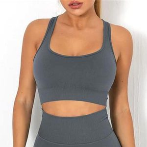 Ensemble de soutien-gorge de sport en spandex taille haute de qualité supérieure Legging de yoga sans couture Short d'entraînement chaud pour femmes pour la course et le fitness - Product Image 6