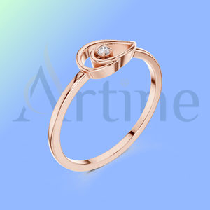 18K Customized Name <b>Initial</b> <b>Ring</b> in Silver or Gold - Product Image 1