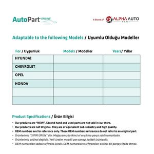 Tapón de cárter de aceite para Honda, Hyundai, Chevrolet, Opel (envío desde el fabricante de Turquía) Código de producto: FD113605 - Product Image 2