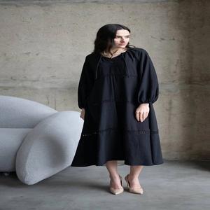 Unique Quality Summer <b>Midi</b> <b>Dress</b> Boho Style Elegant Linen Clothing for Women - Product Image 3